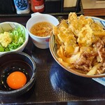 Marugame Seimen - 牛すきゴボ天ぶっかけ温