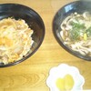 越善 - 天玉丼、かけうどん。