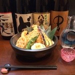 京都紫野 酒味 おおもりや - 揚げたての、海老、穴子、野菜などを天汁またはお塩で！