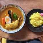 あじとや - デフォは「やわらかチキンカレー」私のようなスープカレー初心者さんにオススメ♥️