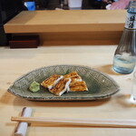 Sushi Wakura - 穴子アテ ＆ 冷酒（樽酒）