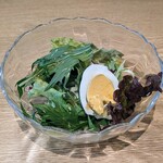 最上 楽農園 稲庭うどん 山菜 - ランチサービスのサラダ