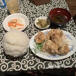 Chuugoku Meisai Gokuu - 鶏唐揚げマヨネーズ和え定食950円 ライス大盛