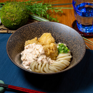 <リピータ多し！>鶏天タルタルぶっかけうどん