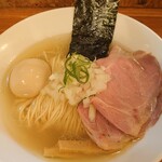 らーめん コットンポット - 鶏ソバ白醤油（細麺）味玉トッピング