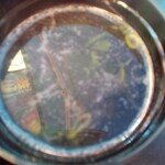 鮨処 つきじや - わたしに出されたお椀。中になにか入ってそうに見えるのは、天井の物が映ってるだけです。