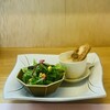 饗庭 - 料理写真:【前菜】
① 海老のポタージュ
② サラダ、イチゴとトマトのドレッシング