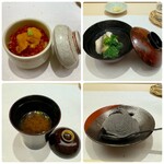 銀座 すし傳 - 子丼、お椀、赤だし、胡麻アイス