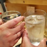 カジュアルフレンチBar 7FUKU - イエモン後の乾杯♪(*^^)o∀*∀o(^^*)♪