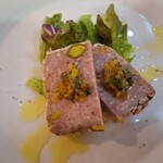文流 高田馬場店 - 豚肉のテリーヌ。やや塩が強い。