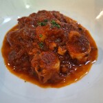 文流 - トマトにおぼれたタコ。濃厚なトマトソース。しっかり煮込まれたタコ。