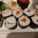 ぎふ初寿司 - ◯梅しそ巻
梅と紫蘇の葉の爽やかな味わい

◯カンピョウ巻
◯カッパ巻