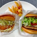 MOS BURGER - 海老カツバーガー・モス野菜バーガー・フライポテトS