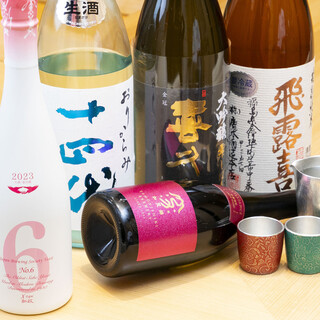 Along with famous sake and local sake