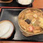 角丸 - 牡蠣味噌煮込み＋えび天