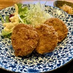 Fukujudou - ボーノポークのメンチカツ定食　¥900
