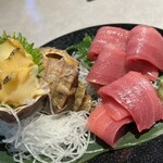 新鮮組 魚×魚 - つぶ貝とマグロ中トロ
