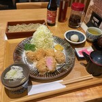 神楽坂 山せみ - ヒレとんかつ 蕎麦セット