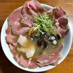 虎一番 - しじみ味噌+チャーシュー+タマネギTP