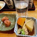 鳥半・魚半 - お湯割り用の梅