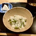 紀尾井町 南かわ - えんどう豆ご飯