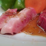 みょうが屋 - ５品目　カルビ　タレ焼　３種類取り合わせ　その１