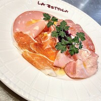 生ハムとサラミの盛り合わせ