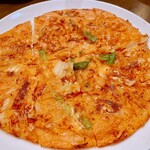 韓国料理 縁 - キムチとニラのチヂミ(¥1300)