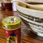 Raamen Hibariya - 長野県定番の八幡屋磯五郎  ラーメンひばや?