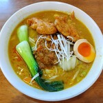 福来軒 - レンコンカレーラーメン(800円)