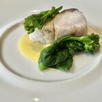 オリヴィエオドラン - お魚料理　オオモンハタ/黄ニラの甘味