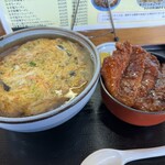 ほていや - 天津麺とミニソースカツ丼のセット