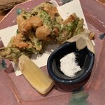 味工房まんま - 小エビとアスパラかきあげ