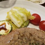 キッチン ブルー グローブ - 備え付け野菜のアップ