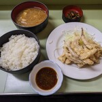 鯉とうなぎのまるます家 - ゲソ天ライス