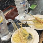 鈴ぎん 福寿 - 串天3本＋ドリンク1杯550円（R6.3）