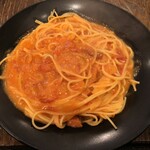 ル・カフェ・ドゥブルベ - オーロラソースのパスタ ランチ　大盛り　1000円