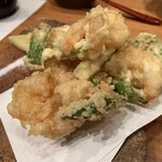 味工房まんま - 小エビとアスパラかきあげ