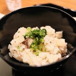 Fuefukigawa Onsen Zabou - 寒ブリと大根の炊き込みご飯。