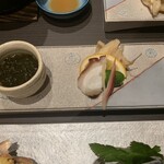 아지노야도 하나츠바키 - 전채 요리 모즈쿠, 문어, 작은 생선