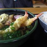 こすげ茶屋 - 天麩羅そばと梅御飯、もちろん蕎麦は手打ちですねｗ