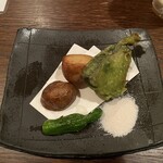 小割烹おはし  - 鰆の新緑揚げ・新じゃが・ししとう