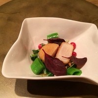 六雁 - ホタテフライと野菜のサラダ