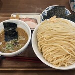 つけめん さなだ - 大山鶏のつけめん(特盛500g)、焼き海苔トッピング