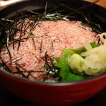 鰍 - 牛トロ丼セット(¥1,575) 2013.09