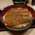 Sumiyaki Unagi No Uoi - ●夕食。中瓶B 650X2+冷酒300㎖黒龍1250+うざく1300+山椒煮1650+うな丼(特上1尾)5200=10,700円 