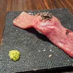 鉄板焼き 牛鳴 - 和牛の握り