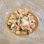 La Stalla - クエ頭出汁のイタリアンおじやですな。こういうのが旨いんだわ。