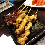 Yakitori Senta- - 焼鳥盛合せ1。