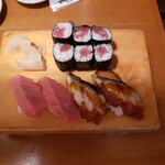 Sushi Izakaya Yataizushi - 追加のお寿司。鉄火巻、中トロ、穴子。